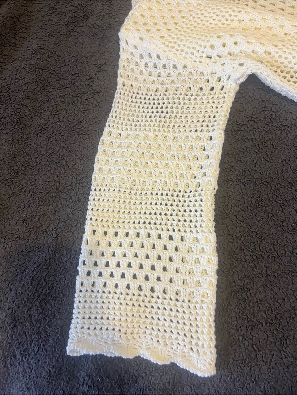 Free People White Crochet Swim Coverup Tunic - Picture 3 of 6